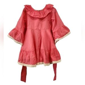 WDW Well Dressed Wolf Daydream Mandy Pink Long Bell Sleeve Boho Dress 24 Mo